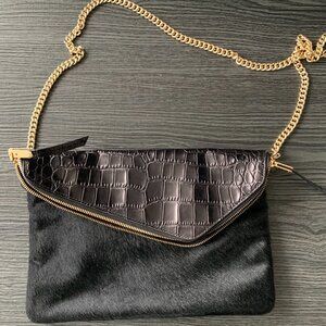 Henri Bendel clutch with removeable chain strap